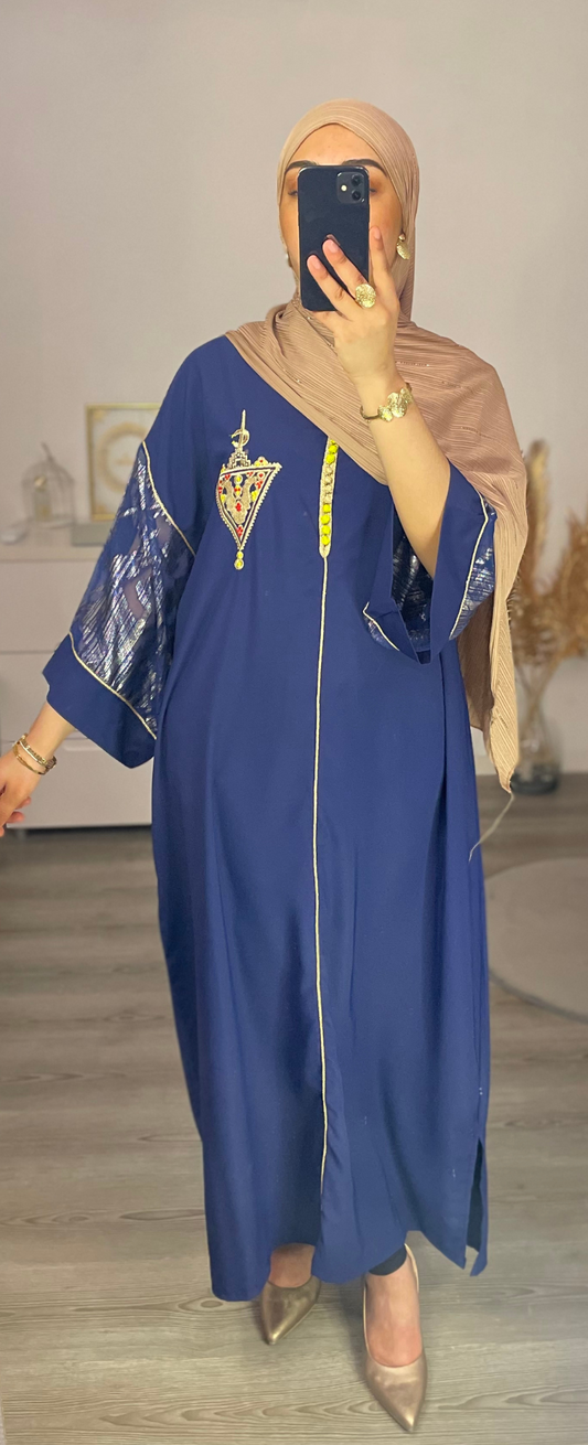 GANDOURA AMAZIGH BLEU NUIT