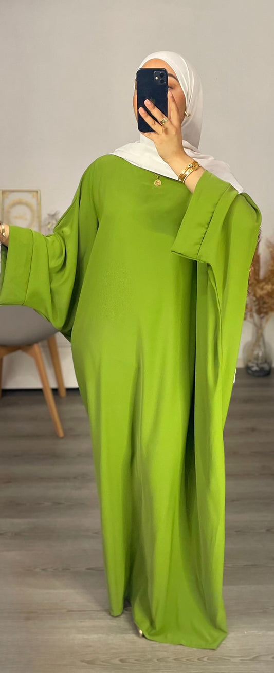 ABAYA NAYRA VERT POMME