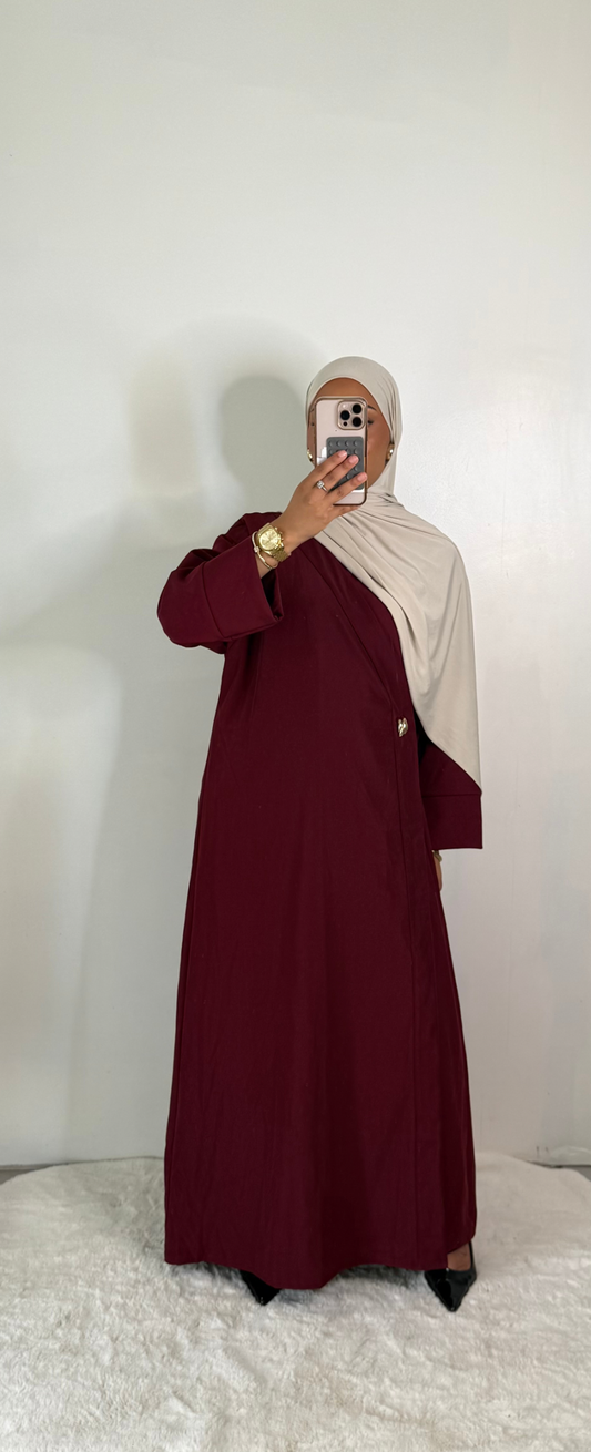 Robe asymétrique croisée - Bordeaux