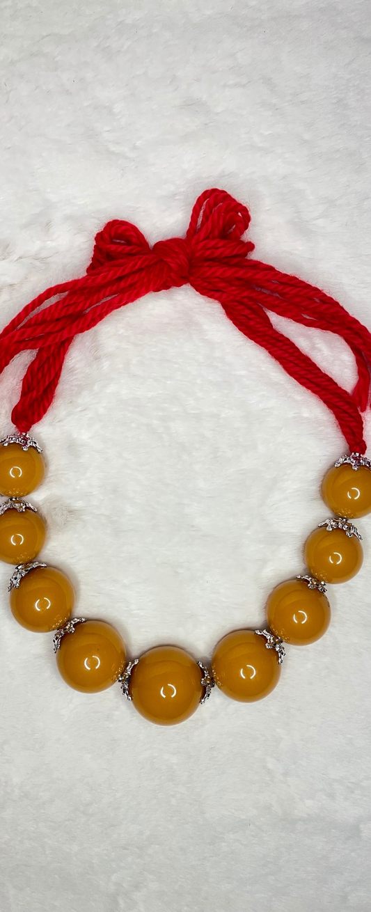Collier Amazigh Ambre ( Akayn Leben )