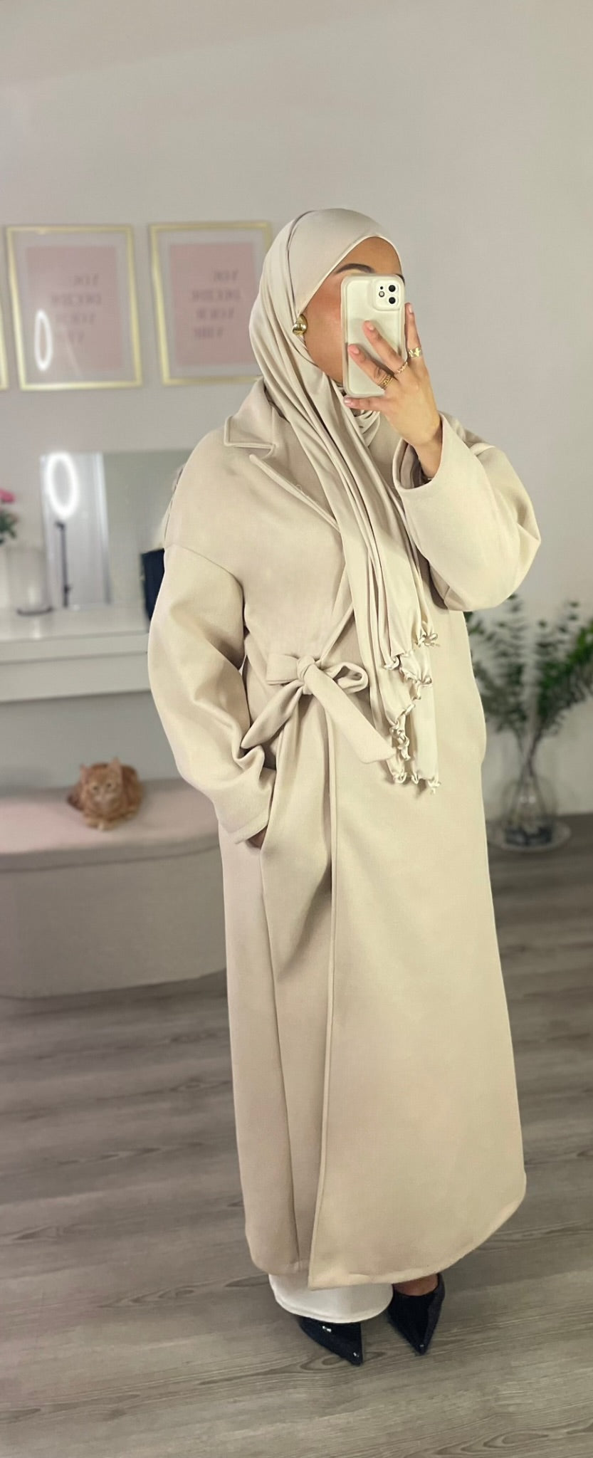 Manteau cache cœur - Beige