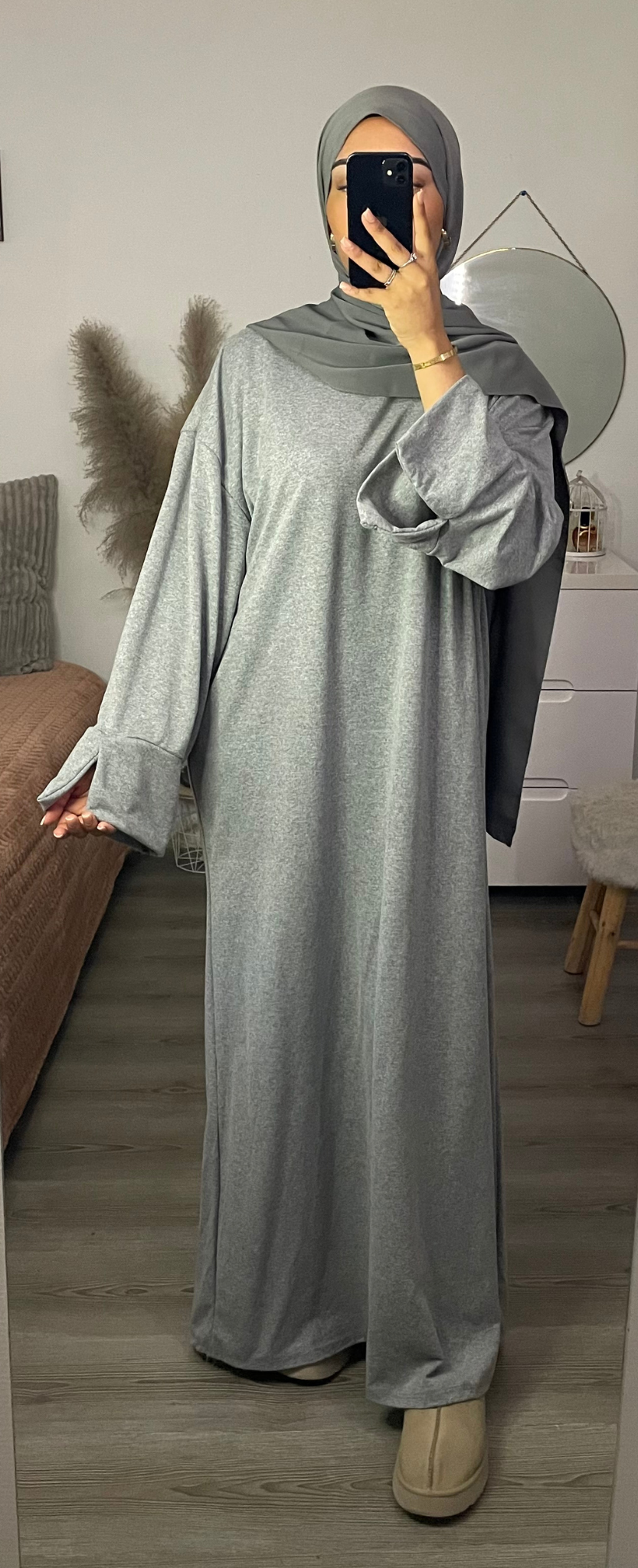 Abaya côtelé