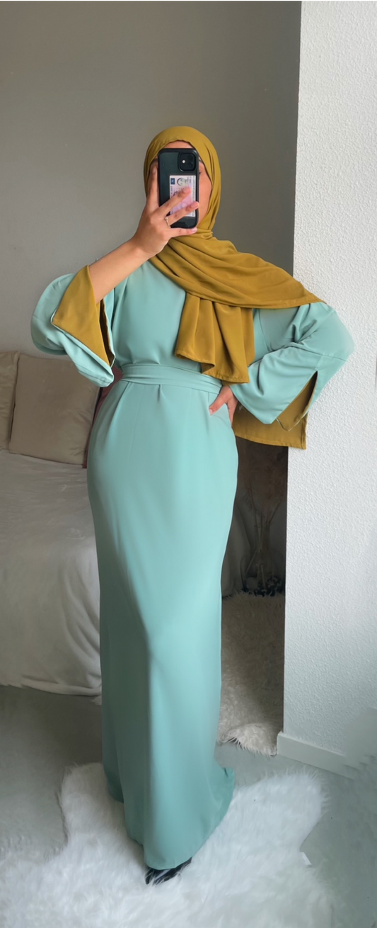 Abaya Samia - Vert d’eau